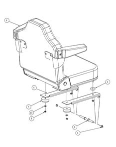 Seat Assembly Diagram and Parts List for M60-KHEFI 53AB5HEX750-28-HP Cub Cadet Lawn Tractor